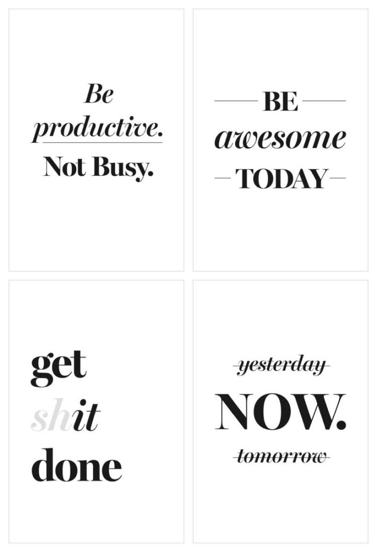 Reinders Wandbild 20x30cm ' Awesome 4er-Set ' , 83019