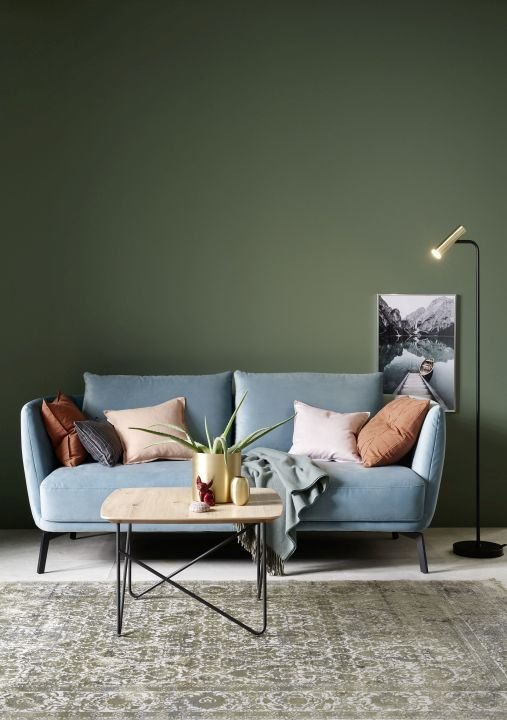Schöner Wohnen Kollektion Teppich Velvet olivgrün 160 x 230 cm