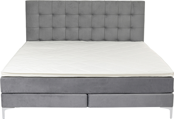 Boxspringbett grau - 160 x 200 cm - KARE Benito Star Grau