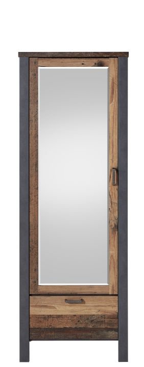Innostyle Gaderobenschrank Cardiff, Used Style dark, 69 x 194 cm, 3095VV02