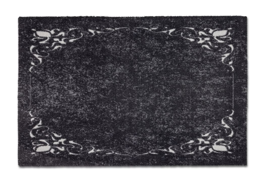 Astra Türmatte Ornamentbordüre schwarz , 66 x 110 cm, Miabella 1669068727044