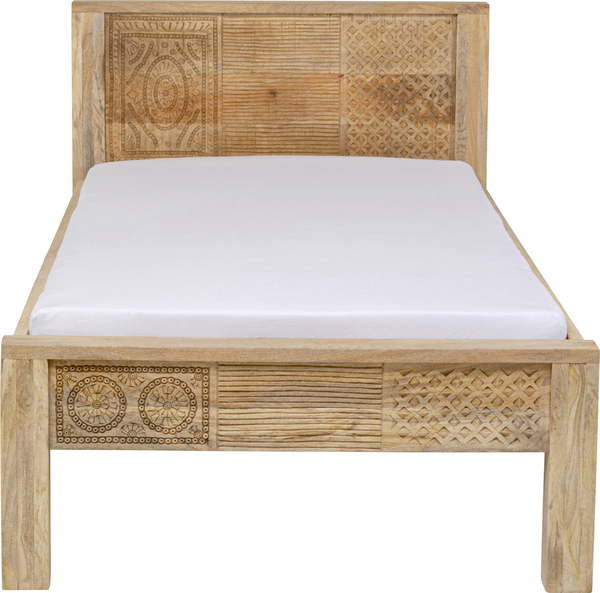 Holzbett hellbraun - 100 x 200 cm - KARE Puro Hoch