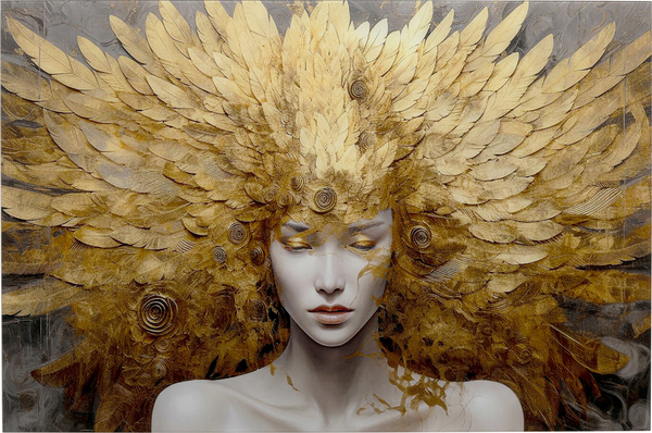 Glasbild mehrfarbig - 120 x 80 cm - KARE Muse Celestial