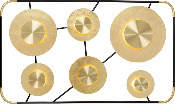 Wandleuchte gold - KARE Disc 6er