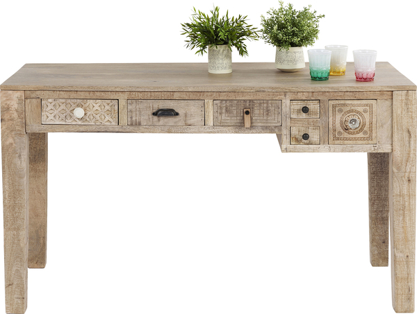 Schreibtisch beige - 135 x 60 cm - KARE Puro 6 SK