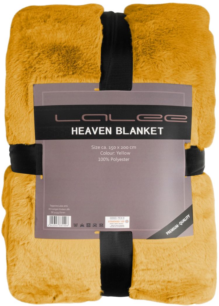 Lalee Kuscheldecke Heaven yellow 150 x 200 cm