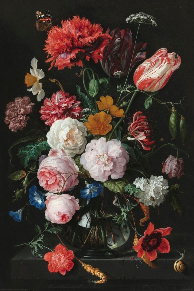 Reinders Wandbild Jan Davidsz de Heem - Stillife Flowers mehrfarbig 60 x 90 cm