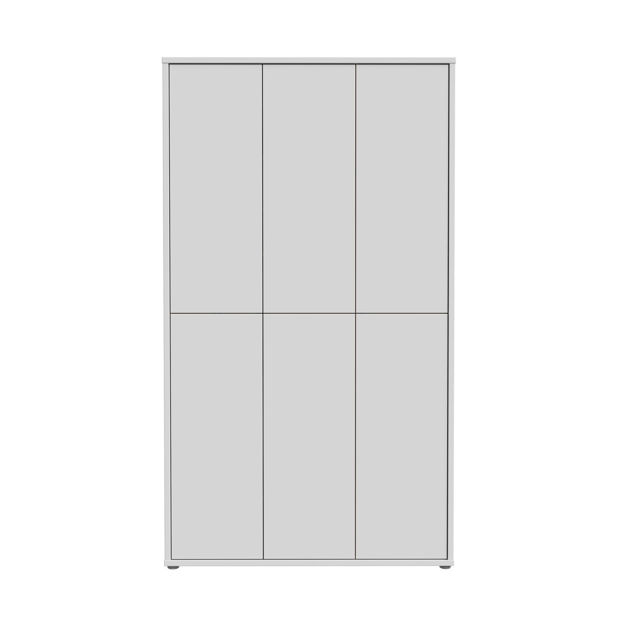 Forte Schuhschrank Alanna hellgrau 109 x 192 cm