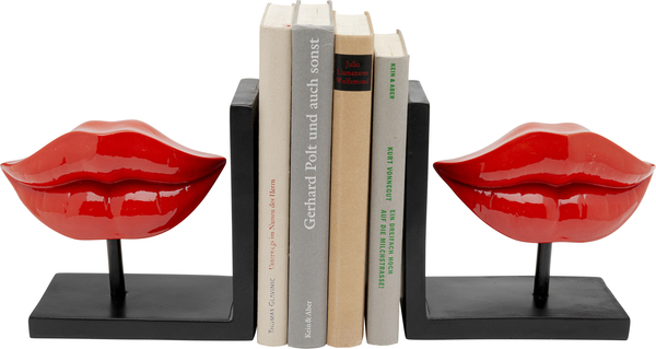 Buchstütze rot - KARE Lips Rot (2/Set)