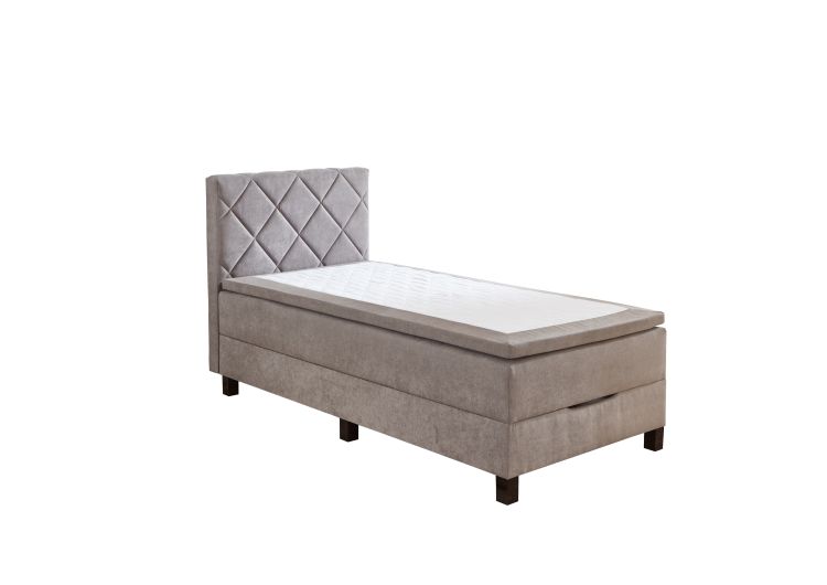 Sun Garden Boxspringbett Aalborg grau 120 x 200 cm