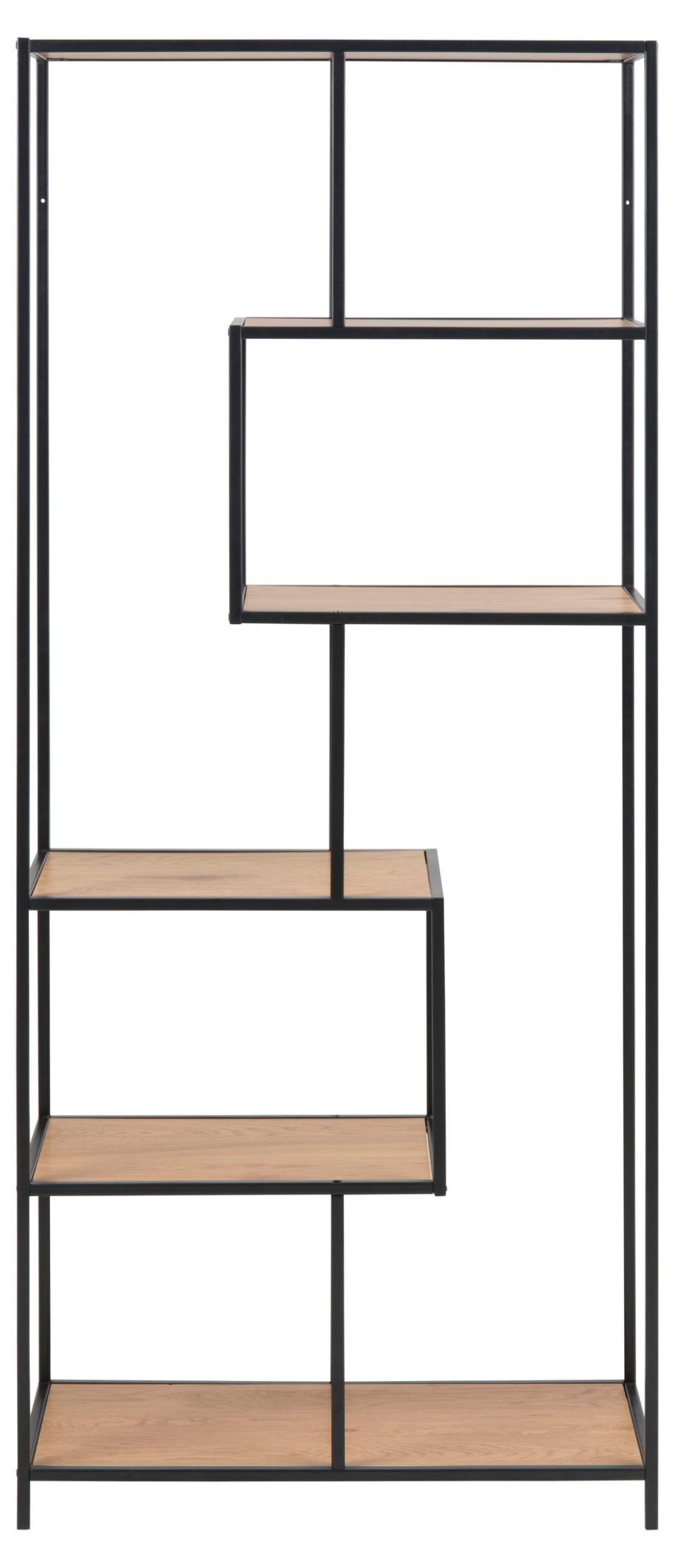 Actona Regal Seaford, asymmetrisch, wildeiche/schwarz matt, 77 x 185 cm, 0000081243