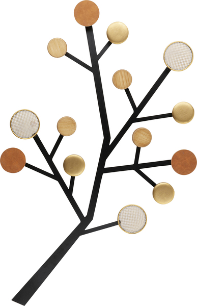 Wandgarderobe schwarz - KARE Bubble Tree Metallic 112cm