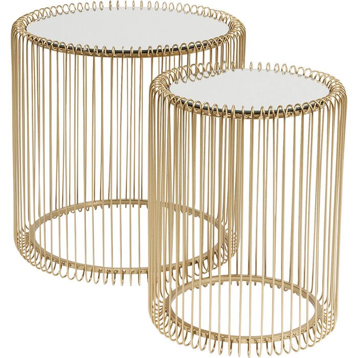Beistelltisch 2er-Set gold - KARE Wire Brass (2/Set)