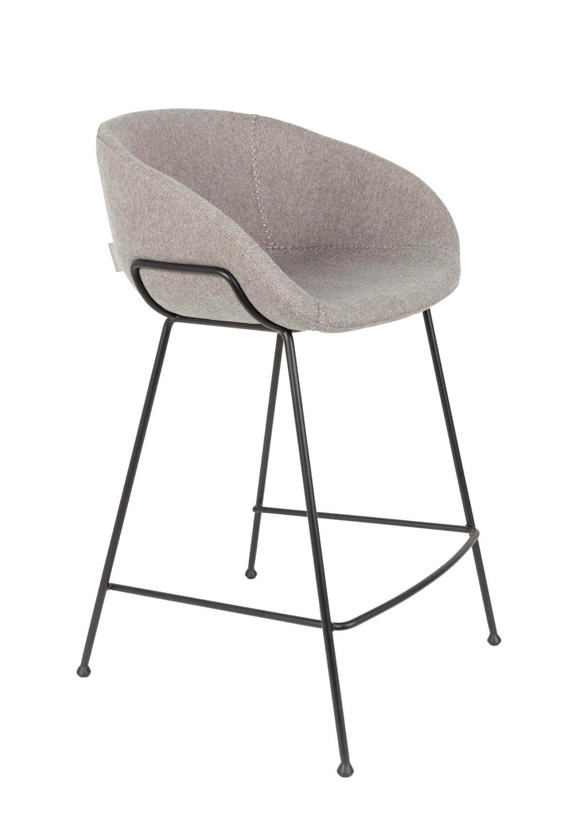 Zuiver Thekenhocker Feston Stoff grau