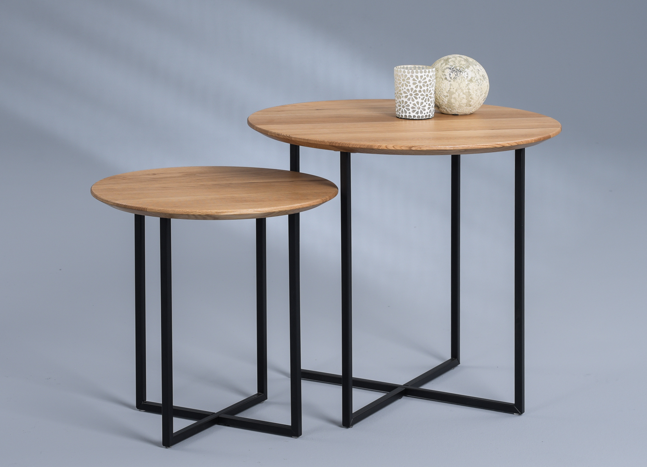M2 Couchtisch Keno 1 Wildeiche geölt Ø 45 cm