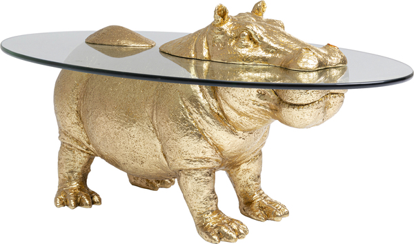 Couchtisch gold - 80 x 49 cm - KARE Hippo