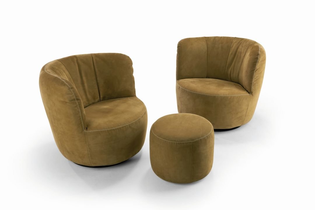 bullfrog Sessel Donna, Nubukleder Alpaca Curry, 1119-145 2600/08