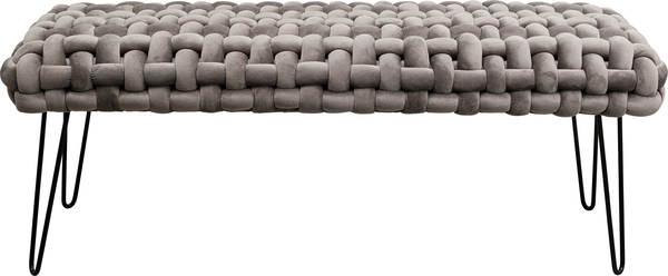 Bank grau - 128 cm - KARE Weave Grau