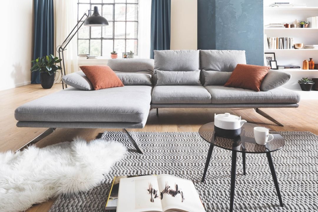 Wohnlandschaft Oxnard light grey 297 x 168 cm
