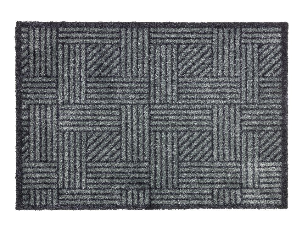 Schöner Wohnen Kollektion Fußmatte Streifengitter grau/anthrazit, 50 x 70 cm, Manhattan 1689040004040