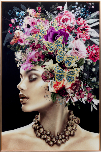 Gerahmtes Bild mehrfarbig - 80 x 120 cm - KARE Muse Glamour