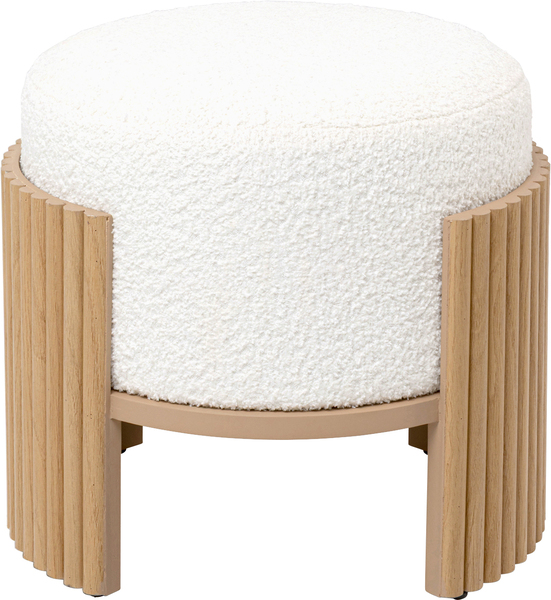 Hocker weiß - Ø43 cm - KARE Samu Nature