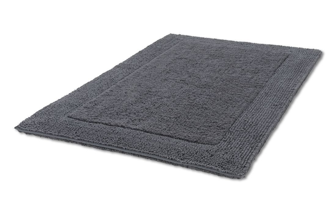 Schöner Wohnen Kollektion Badteppich Bordüre Anthrazit , 60 x 90 cm, 1940055192040/18879