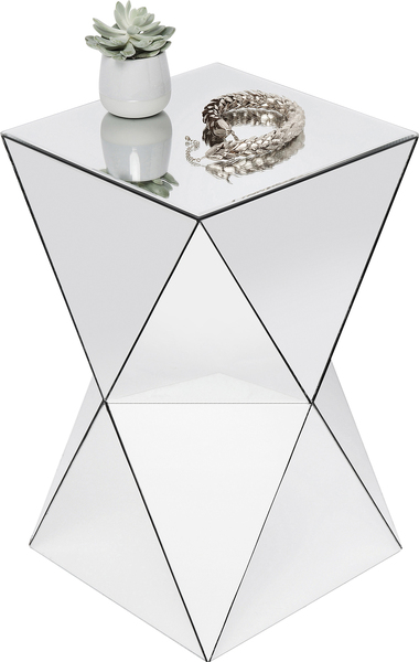 Beistelltisch verspiegelt - 32 x 32 cm - KARE Luxury Triangle