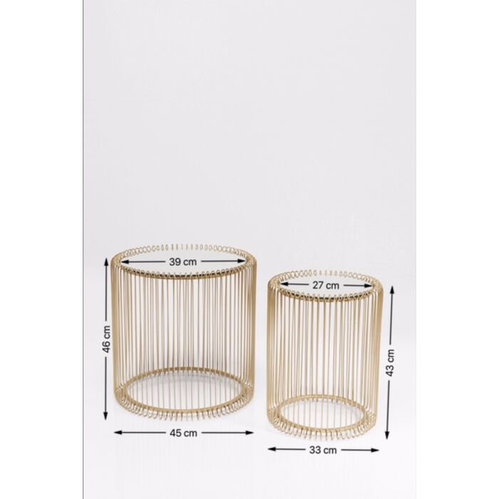 Beistelltisch 2er-Set gold - KARE Wire Brass (2/Set)