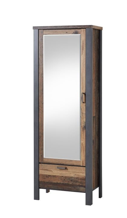 Innostyle Gaderobenschrank Cardiff, Used Style dark, 69 x 194 cm, 3095VV02