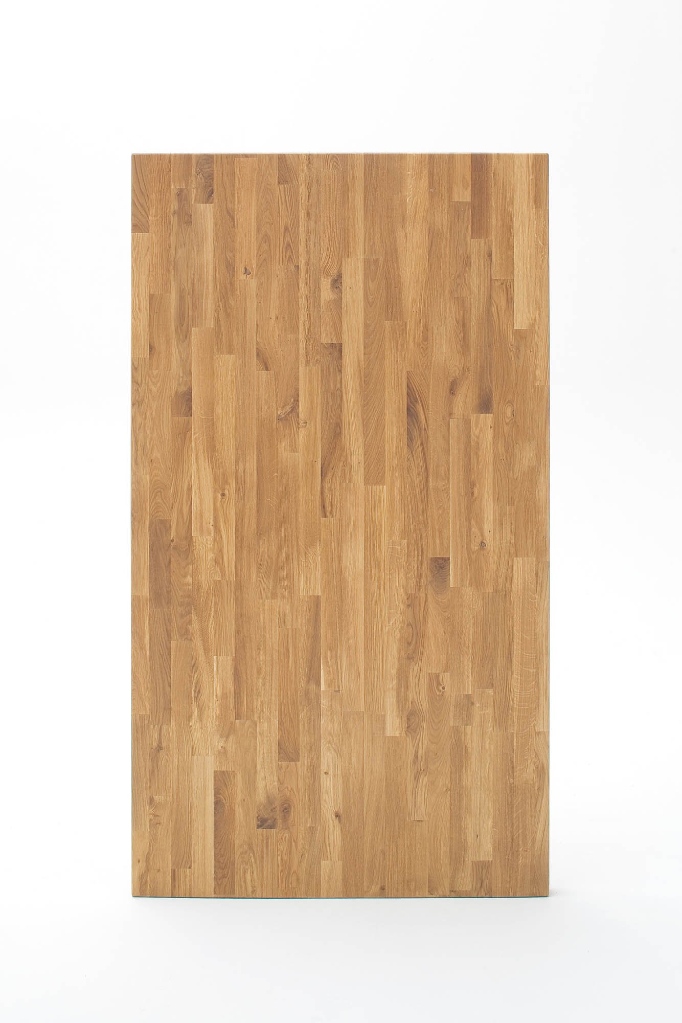 Elfo Möbel Esstisch Eiche geölt Keilgezinkt mit gerader Kante , Gestell: X-Fuß Schwarz , 180 x 100 cm , Walton S1002319+S3000TXS