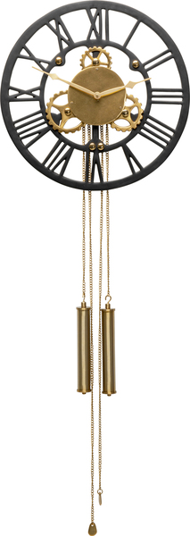 Wanduhr gold - 126 x 46 cm - KARE Clockwork