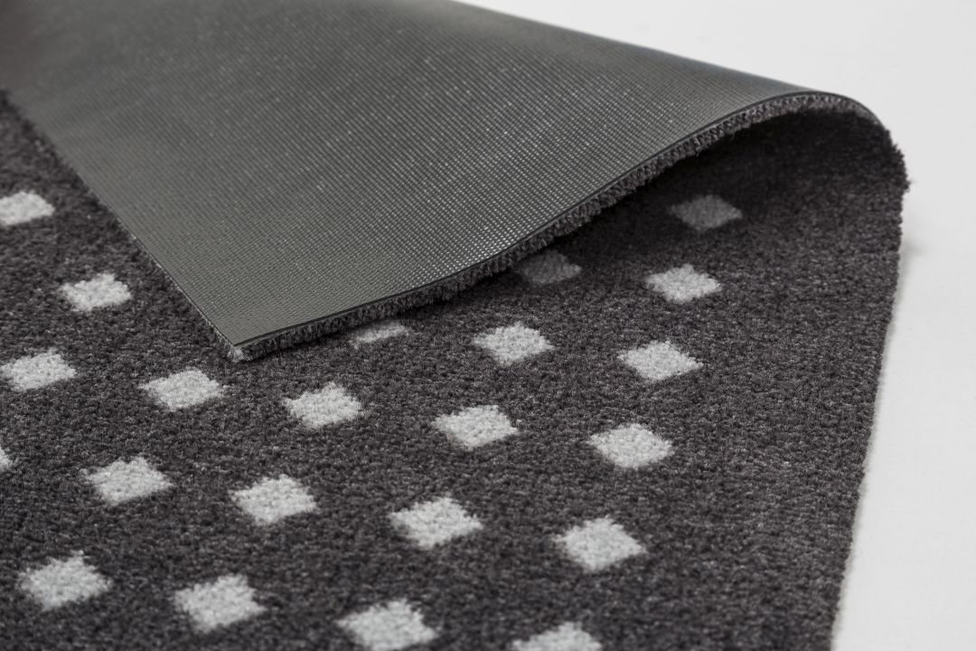 Astra Türmatte Quadrate schwarz , 66 x 110 cm, Miabella 1669068729044