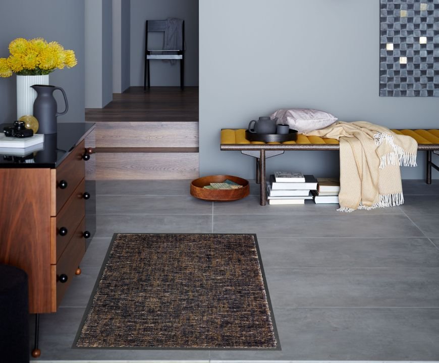 Schöner Wohnen Kollektion Fußmatte Gitter anthrazit-taupe, 50 x 70 cm, Miami 1688040003044