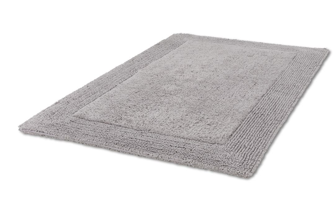 Schöner Wohnen Kollektion Badteppich Bordüre Hellgrau , 67 x 110 cm, 1940070192042/18888
