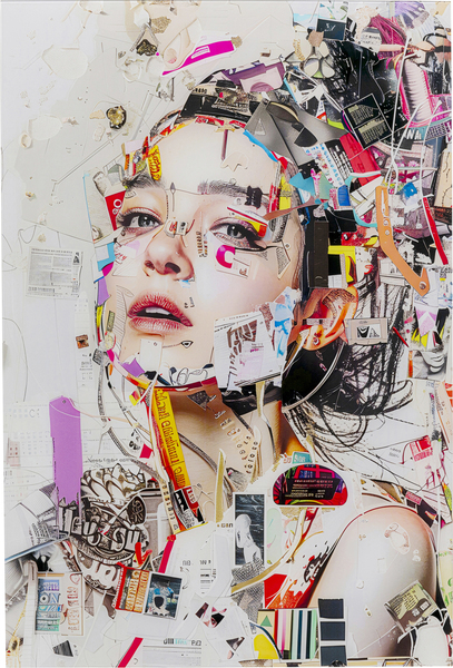 Glasbild mehrfarbig - 80 x 120 cm - KARE Artsy Portrait Side