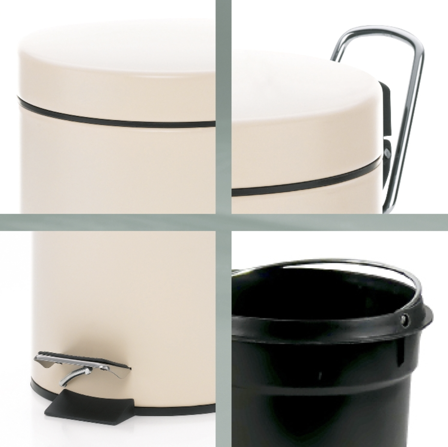 Kosmetikeimer  3L beige matt - Kela Monaco