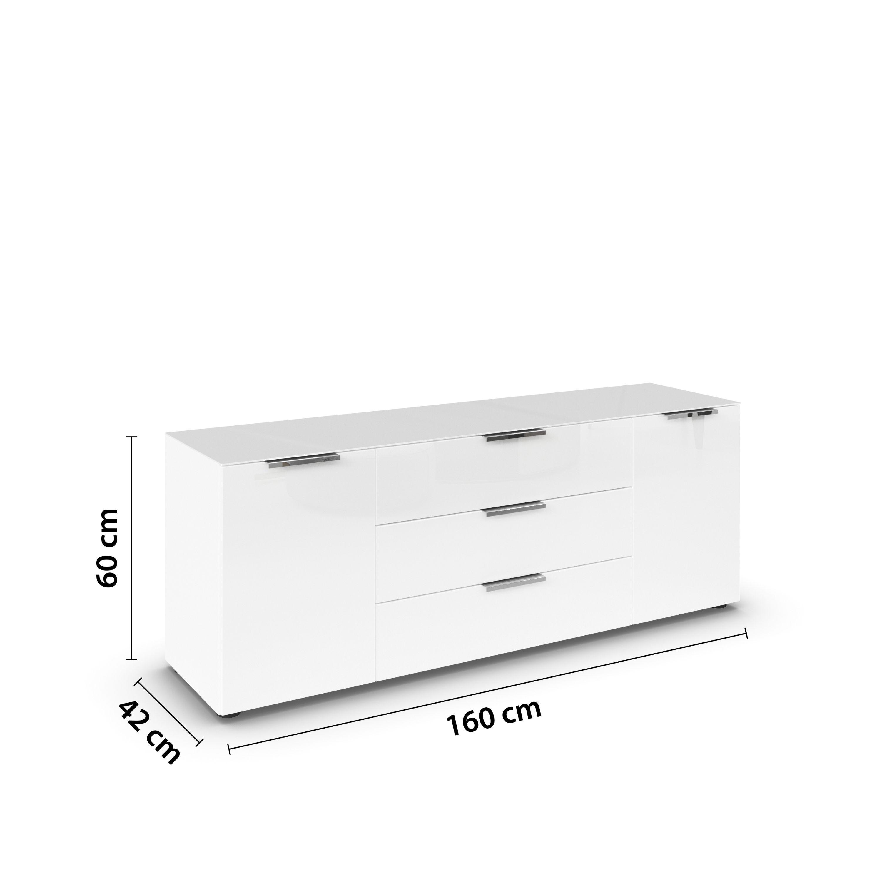 Rauch Kommode Shine alpinweiß 160 x 60 cm