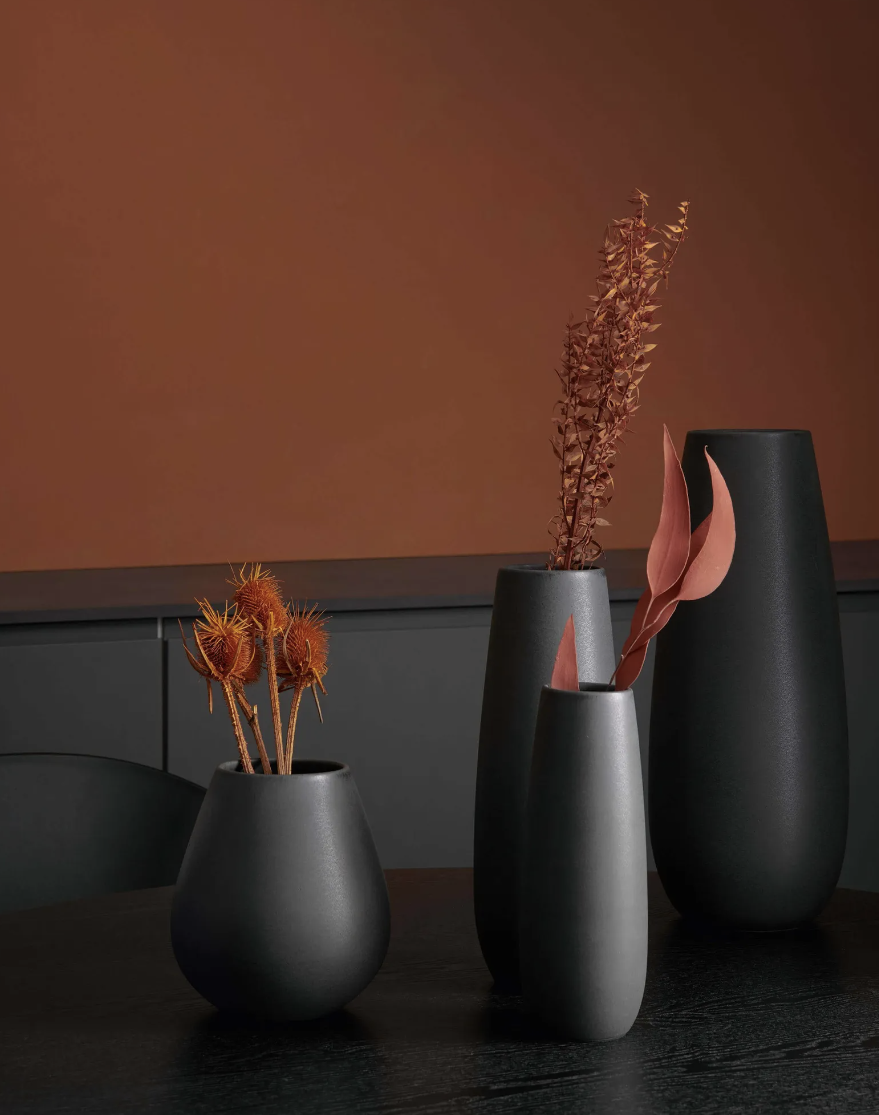 ASA Vase black iron 25cm