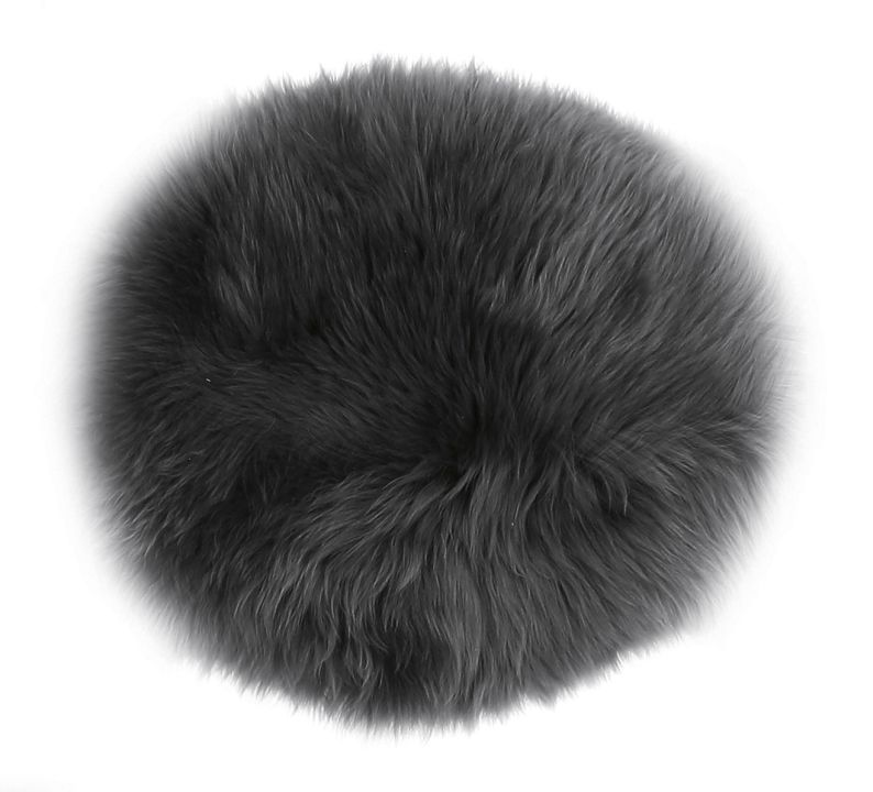 Lammfellpad Mira schwarz Ø 34 cm