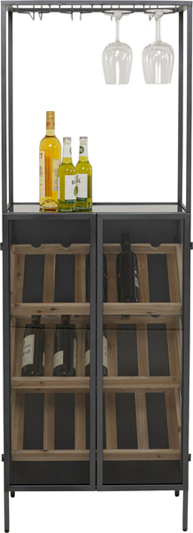 Weinregal schwarz - 60 x 170 cm - KARE Lisboa Bar Schwarz