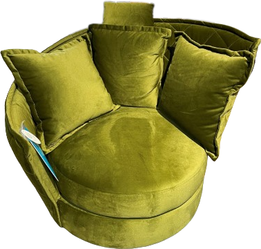 Fama Armlehnsessel V2 mit Hocker verde