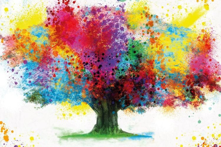Reinders Wandbild 60x90cm ' Coloured Tree ' , 29777