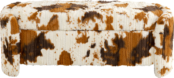 Truhenbank braun - 115 cm - KARE Cow
