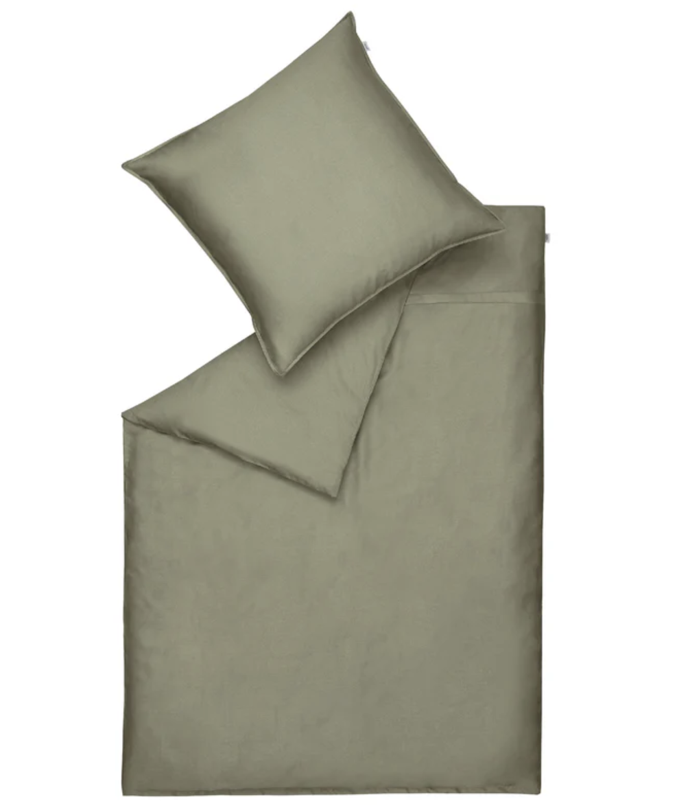 Bettwäsche 135x200 Olive - 100 % Baumwolle 135 x 200 cm