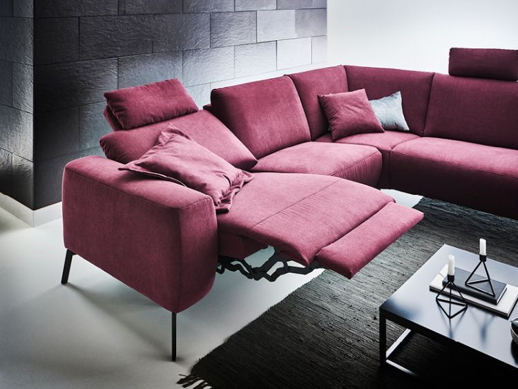 Carina Wohnlandschaft Vino bordeaux 270 x 223 cm
