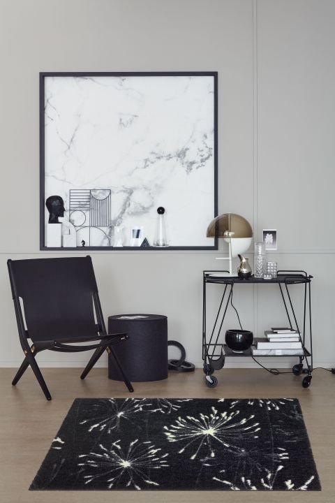 Schöner Wohnen Kollektion Fußmatte Pusteblume anthrazit/mint, 67 x 100 cm, Manhattan 1689068001044