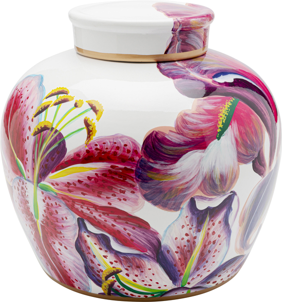 Deko Dose mehrfarbig - Ø27 cm - KARE Lillies Pink