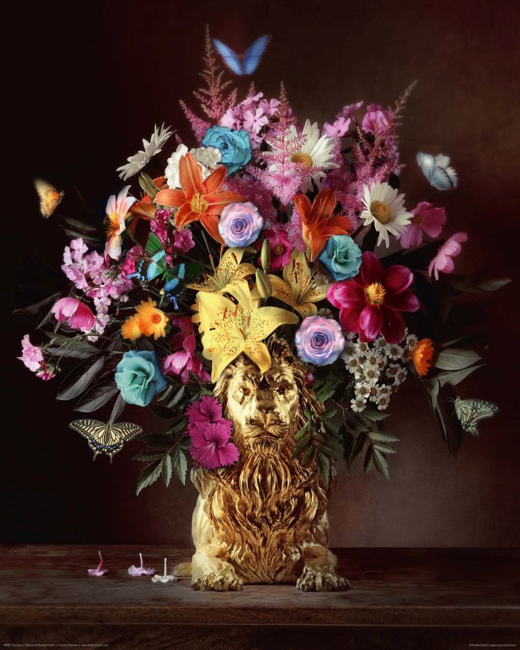 Reinders Wandbild Lion Vase 40 x 50 cm