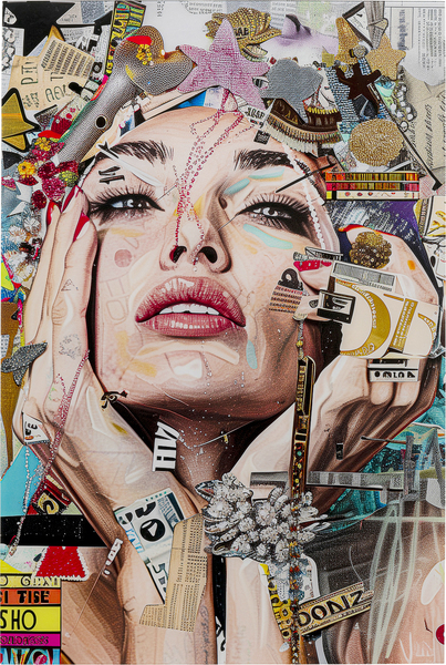 Glasbild mehrfarbig - 80 x 120 cm - KARE Artsy Portrait Front
